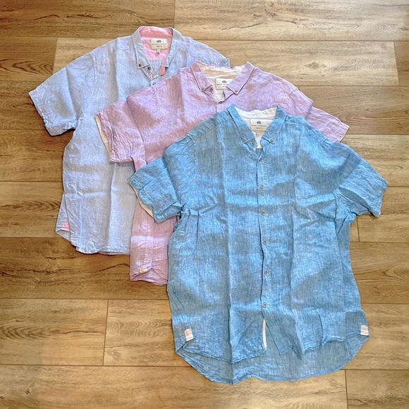 Report Collection Linen Button-ups XXL lot of 3! - Picture 1 of 3